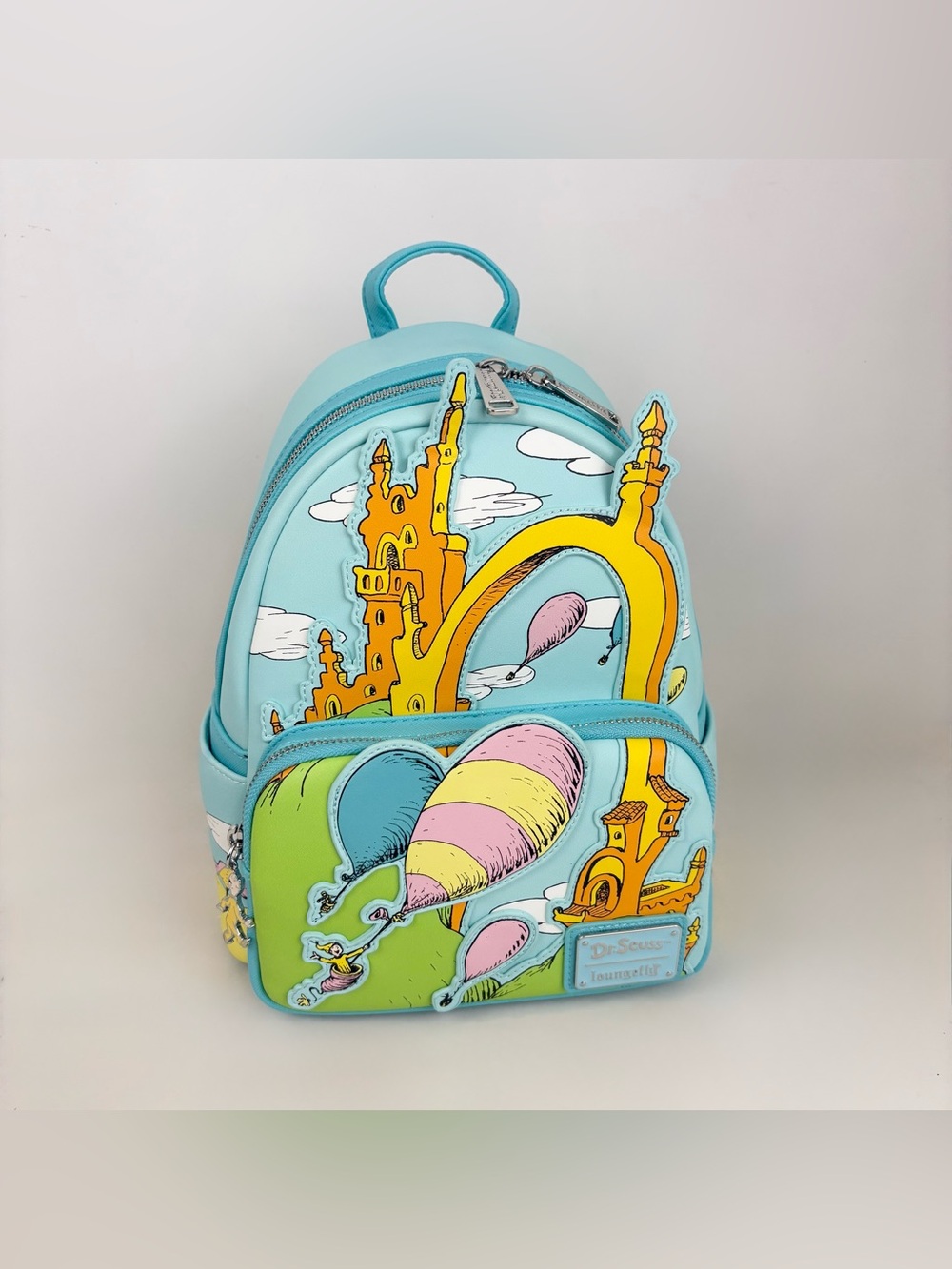 Loungefly Dr. Seuss 'Oh the Places You'll Go Mini Multicolor Pastel Backpack New